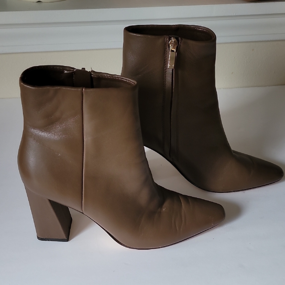 Marc Fisher Yanara Pointed Toe Bootie Leather Ankle Boots